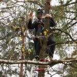 24.05.2021 Masłów. Akcja ratunkowa motolotniarza, który wylądował na drzewie / Wiktor Taszłow / Radio Kielce