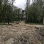 05.05.2021. Busko-Zdrój. Budowa kładki pieszo-rowerowej oraz przebudowa ulicy Rokosza / Marta Gajda / Radio Kielce