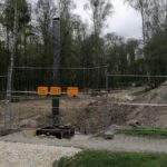 05.05.2021. Busko-Zdrój. Budowa kładki pieszo-rowerowej oraz przebudowa ulicy Rokosza / Marta Gajda / Radio Kielce