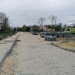 05.05.2021. Busko-Zdrój. Budowa kładki pieszo-rowerowej oraz przebudowa ulicy Rokosza / Marta Gajda / Radio Kielce