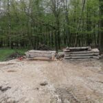 05.05.2021. Busko-Zdrój. Budowa kładki pieszo-rowerowej oraz przebudowa ulicy Rokosza / Marta Gajda / Radio Kielce