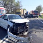 12.05.2021. Okalina-Kolonia. Wypadek na drodze krajowe nr 9 / Policja