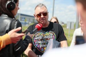 26.05.2021. Kielce. Otwarcie ronda WOŚP. Na zdjęciu: Jurek Owsiak / Wiktor Taszłow / Radio Kielce