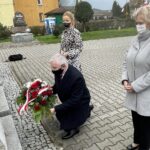 01.05.2021. Starachowice. Dzień Solidarności Ludzi Pracy. Na zdjęciu (od lewej): radna Agnieszka Kuś, poseł Krzysztof Lipiec, radna Danuta Krępa / Anna Głąb / Radio Kielce