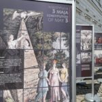 03.05.2021 Sandomierz. Wystawa plenerowa poświęcona Konstytucji 3 Maja / Grażyna Szlęzak-Wójcik / Radio Kielce