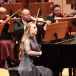 28.05.2021. Kielce. Filharmonia Świętokrzyska - Koncert laureatów najstarszych grup Konkursu im. Moszkowskiego. Przy fortepianie Emilia Bałaga / Wiktor Taszłow / Radio Kielce