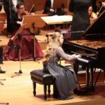 28.05.2021. Kielce. Filharmonia Świętokrzyska - Koncert laureatów najstarszych grup Konkursu im. Moszkowskiego. Przy fortepianie Emilia Bałaga / Wiktor Taszłow / Radio Kielce