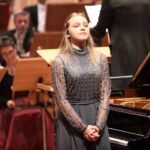 28.05.2021. Kielce. Filharmonia Świętokrzyska - Koncert laureatów najstarszych grup Konkursu im. Moszkowskiego. Na zdjęciu: Emilia Bałaga / Wiktor Taszłow / Radio Kielce