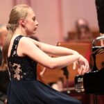 28.05.2021. Kielce. Filharmonia Świętokrzyska - Koncert laureatów najstarszych grup Konkursu im. Moszkowskiego. Przy fortepianie Anna Maria Urzędowska / Wiktor Taszłow / Radio Kielce