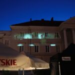 28.05.2021. Kielce. Mapping na kieleckim Rynku w 100. rocznicę wybuchu III powstania śląskiego / Wiktor Taszłow / Radio Kielce