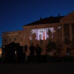 28.05.2021. Kielce. Mapping na kieleckim Rynku w 100. rocznicę wybuchu III powstania śląskiego / Wiktor Taszłow / Radio Kielce