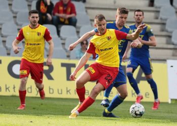 29.05.2021. Kielce. 32. kolejka Fortuna 1 Ligi: Korona Kielce - Arka Gdynia / Wiktor Taszłow / Radio Kielce