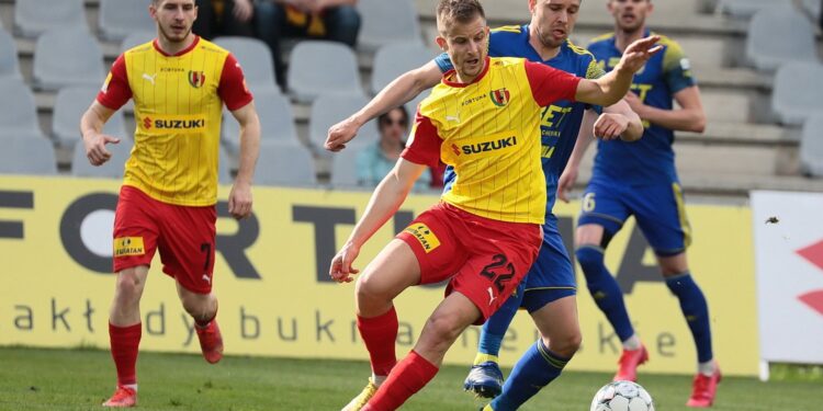 29.05.2021. Kielce. 32. kolejka Fortuna 1 Ligi: Korona Kielce - Arka Gdynia / Wiktor Taszłow / Radio Kielce