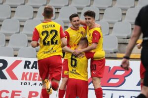 29.05.2021. Kielce. 32. kolejka Fortuna 1 Ligi: Korona Kielce - Arka Gdynia / Wiktor Taszłow / Radio Kielce