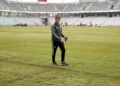 07.03.2016 Kielce, Stadion Korony. Nowa murawa. Trener Marcin Brosz. / Jarosław Kubalski / Radio Kielce