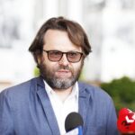 19.05.2021 Kielce. Konferencja przed ŚUW na temat projektu filmu dokumentalnego o żołnierzach, którzy z Kielc poszli na Westerplatte. Sławomir Mazur - TVP3 Kielce / Jarosław Kubalski / Radio Kielce