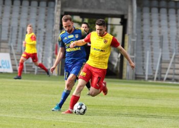 29.05.2021. Kielce. 32. kolejka Fortuna 1 Ligi: Korona Kielce - Arka Gdynia / Wiktor Taszłow / Radio Kielce