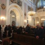 03.05.2021. Ostrowiec Świętokrzyski. Rocznica uchwalenia Konstytucji 3 Maja. Msza święta w intencji ojczyzny z kolegiacie św. Michała / Emilia Sitarska / Radio Kielce