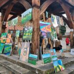 29.05.2021. Sandomierz. Wystawa łódzkich artystów na rynku starego miasta / Grażyna Szlęzak-Wójcik / Radio Kielce