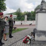 15.05.2021. Pińczów. Rajd pamięci Józefa Piłsudskiego Pińczów - Grudzyny. Na zdjęciu: Anna Steckiewicz - komendant pińczowskiej komendy ZHP / Marta Gajda / Radio Kielce