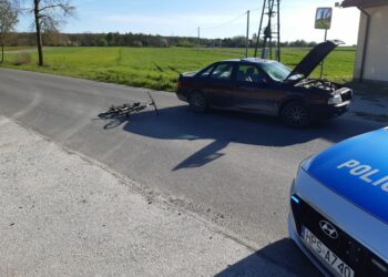 09.05.2021 Jadwigów. Potrącenie rowerzystki / Policja