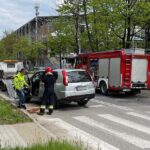 15.05.2021. Kielce. Zderzenie samochodów na skrzyżowaniu al. Legionów i ul. Barabasza / Wiktor Taszłow / Radio Kielce