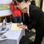 25.05.2021. Wmurowanie kamienia węgielnego pod budowę przedszkola w Kopaninach z siedzibą w Bedlnie. Na zdjęciu poseł Krzysztof Lipiec - lider świętokrzyskich struktur PiS / Paulina Michta / Radio Kielce