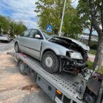 15.05.2021. Kielce. Zderzenie samochodów na skrzyżowaniu al. Legionów i ul. Barabasza / Wiktor Taszłow / Radio Kielce