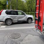 15.05.2021. Kielce. Zderzenie samochodów na skrzyżowaniu al. Legionów i ul. Barabasza / Wiktor Taszłow / Radio Kielce