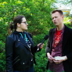 Tudorów. Baszta, na zdjęciu Artur Dębski, przewodnik w opatowskich podziemi / Emilia Sitarska / Radio Kielce