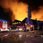 16.05.2021. Krasocin. Pożar na terenie zakładu Zefir / Wiktor Taszłow / Radio Kielce