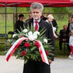 16.05.2021. Skałka Polska. Rocznica pacyfikacji wioski przez Niemców. Na zdjęciu senator Krzysztof Słoń / Wiktor Taszłow / Radio Kielce