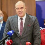 18.05.2021. Kielce. Konferencja Porozumienia. Na zdjęciu Miłosz Pamuła – wiceprezes SSE Starachowice / Wiktor Taszłow / Radio Kielce