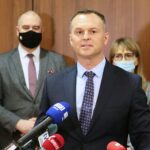 18.05.2021. Kielce. Konferencja Porozumienia. Na zdjęciu Arkadiusz Ślipikowski – kielecki radny / Wiktor Taszłow / Radio Kielce