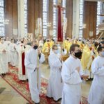 01.05.2021. Kielce. Msza z okazji Międzynarodowego Dnia Solidarności Ludzi Pracy w kościele Świętego Józefa Robotnika / Wiktor Taszłow / Radio Kielce