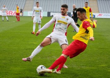 01.05.2021 Kielce. Fortuna 1. Liga. Mecz Korona Kielce - Zagłębie Sosnowiec / Wiktor Taszłow / Radio Kielce