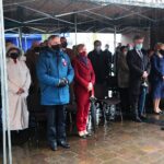 02.05.2021 Kielce. Msza za Ojczyznę. Na zdjęciu od lewej: Zbigniew Koniusz - wojewoda świętokrzyski, Anna Krupka - wiceminister sportu, Krzysztof Słoń - senator PiS, Dorota Koczwańska-Kalita - naczelnik kieleckiej delegatury IPN / Wiktor Taszłow / Radio Kielce