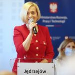10.05.2021. Jędrzejów. Konferencja dotycząca Społecznej Inicjatywy Mieszkaniowej. Na zdjęciu: Renata Janik – wicemarszałek województwa świętokrzyskiego / Wiktor Taszłow / Radio Kielce