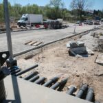 11.05.2021. Kielce. Most nad Silnicą przy skrzyżowaniu ulicy Warszawskiej i Witosa / Wiktor Taszłow / Radio Kielce