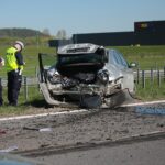 12.05.2021. Radkowice. Wypadek na S7 / Wiktor Taszłow / Radio Kielce