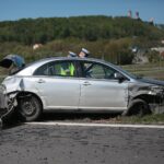 12.05.2021. Radkowice. Wypadek na S7 / Wiktor Taszłow / Radio Kielce
