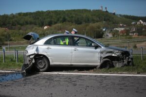 12.05.2021. Radkowice. Wypadek na S7 / Wiktor Taszłow / Radio Kielce