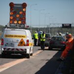 12.05.2021. Radkowice. Wypadek na S7 / Wiktor Taszłow / Radio Kielce