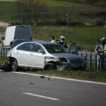 12.05.2021. Radkowice. Wypadek na S7 / Wiktor Taszłow / Radio Kielce