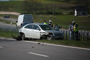 12.05.2021. Radkowice. Wypadek na S7 / Wiktor Taszłow / Radio Kielce