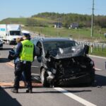 12.05.2021. Radkowice. Wypadek na S7 / Wiktor Taszłow / Radio Kielce