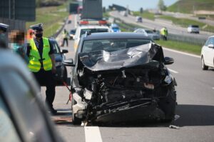 12.05.2021. Radkowice. Wypadek na S7 / Wiktor Taszłow / Radio Kielce