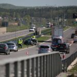 12.05.2021. Radkowice. Wypadek na S7 / Wiktor Taszłow / Radio Kielce