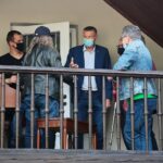 15.05.2021. Kielce. Otwarcie Muzeum Laurensa Hammonda. Na zdjęciu (w środku): Bogdan Wenta - prezydent Kielc / Wiktor Taszłow / Radio Kielce