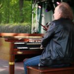 15.05.2021. Kielce. Otwarcie Muzeum Laurensa Hammonda. Na zdjęciu: Józef Skrzek, założyciel zespołu SBB / Wiktor Taszłow / Radio Kielce